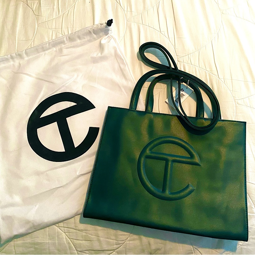 Dark Olive Medium Shopping Bag NWT